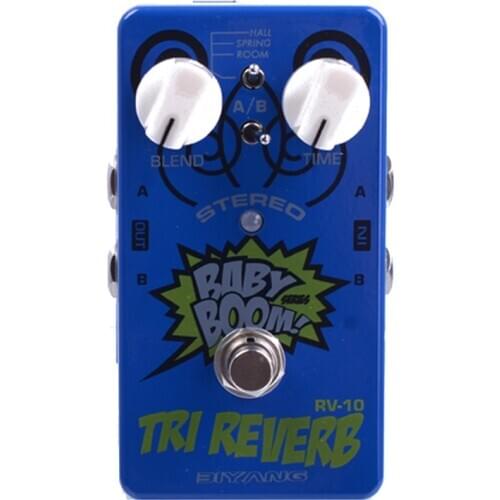 Biyang RV-10 Tri Reverb Effects Pedal Six-Model Reverb Guitar Effects Pedal Baby Boom