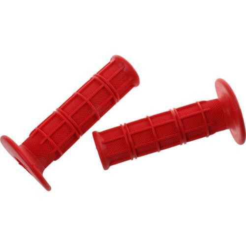 Red-22MM 7/8' Handlebar Rubber Gel Hand Grips Motorcycle Dirt Bike ATV