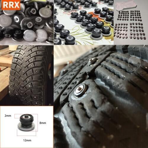Winter Tire Spikes Car Snow Tire Studs Wear-resistant Anti-slip Nails Snow Chians Stud For Auto Car SUV ATV 50PCS 8mm Motorcycle