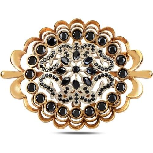 Silverlina Silver Zircon Stone Authentic Brooch