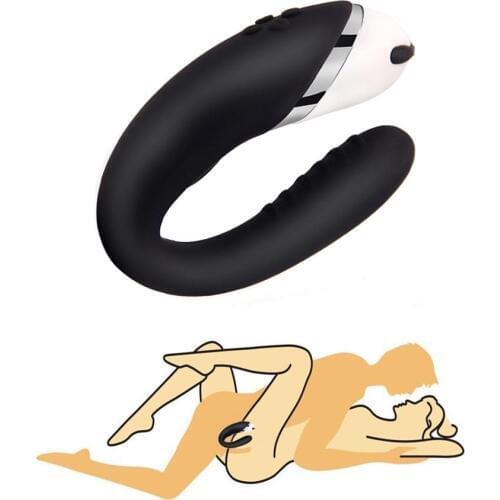 U Type Vibrating Panties Strapon Double Penis Clitoral Stimulator Clitoris Strap On Anal Egg Vibrator Dildo For Woman Man Couple