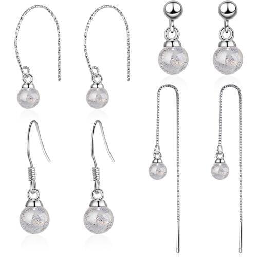 Trendy High Quality Rhinestone 925 Sterling Silver Lady Stud Earrings Jewelry For Women Drop Shipping Cheap Birthday Gift