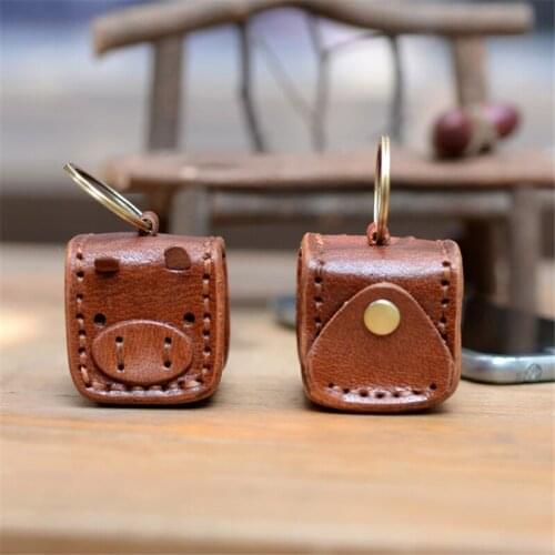 Women Mini Pendant Pig Coin Purse Bags Key Wallets Genuine Cow Leather Clutch Retro Handmade Small Hasp Handbags Ladies DIY Gift