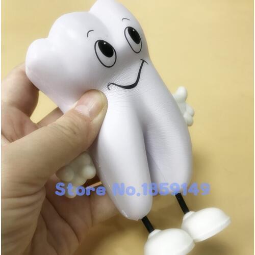 Tooth-figure Squeeze Toy Soft PU Foam Tooth Model Shape cute Dental Clinic Dentistry Promotional Item Dentist Gift