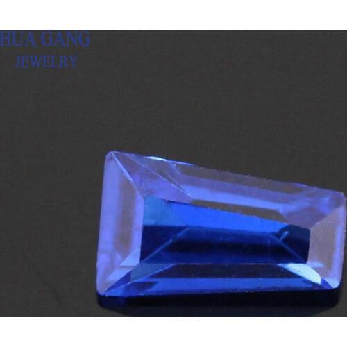 113# Spinel Blue Ladder Shape Brilliant Cut Synthetic Spinel Stone For Jewelry Size 1.5x1.2x1-5x3x2mm Free Shipping