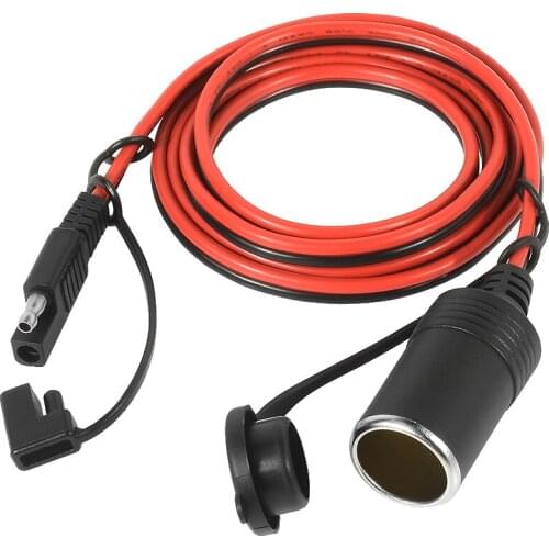 12V20A SAE Cigarette Lighter Socket Car Charger Female Connector Plug 2Pin Quick Release Disconnect Adapter 1.5m Cable with Fuse