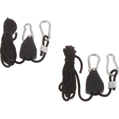 2Pcs Adjustable Light Lifter Hangers Rope Ratchet Reflector Alloy Hook Plastic Pulley For Grow Light Fixtures Gardening Hot Sale