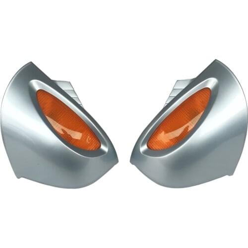 2x Rear View Mirror Amber Turn Signal Silver For BMW R1100RT R1100RTP R1150RT CAO