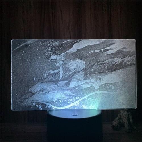 3D Lamp Animated Real Ver. Spirited Away Riding Dragon LED NightLight Figure 7 Colors Touch Table Bedroom Decor Night Light Gift