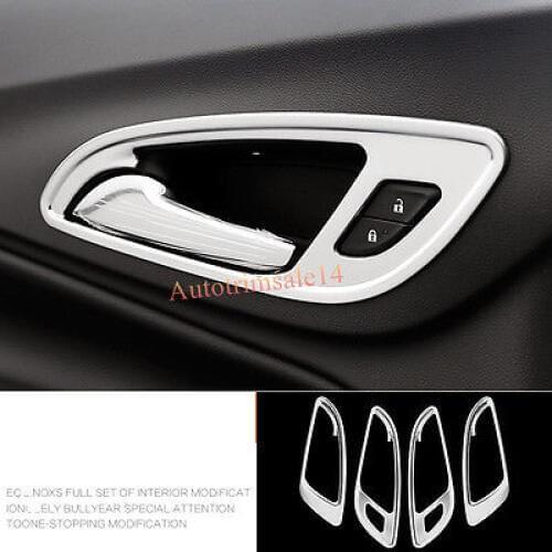 4PCS Steel Silver Interior Door Handle Cover Trim for Chevrolet Equinox 2018