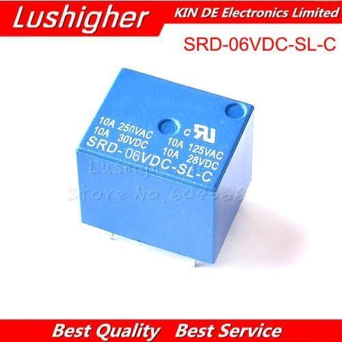 5PCS Relay SRD-06VDC-SL-C SRD-06VDC-SL SRD-06VDC SRD-06V Relays 5PINS 6V DC