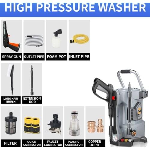 Car washing machine powerful car washing X700 high pressure water gun car household portable 220V electric water pump brush car