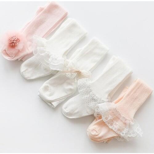 Baby Tights Girl Newborn Kids Pantyhose Lace Bow Flower Pantyhorse Kids Stockings Summer Mesh Tights Toddler