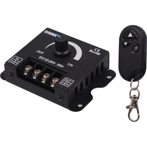 30A 60W Remote Switch Dimmer 12V 24V 3 Button Keychain RF Wireless Controller 3*4 Channels Iron Shell Waterproof Power Switching