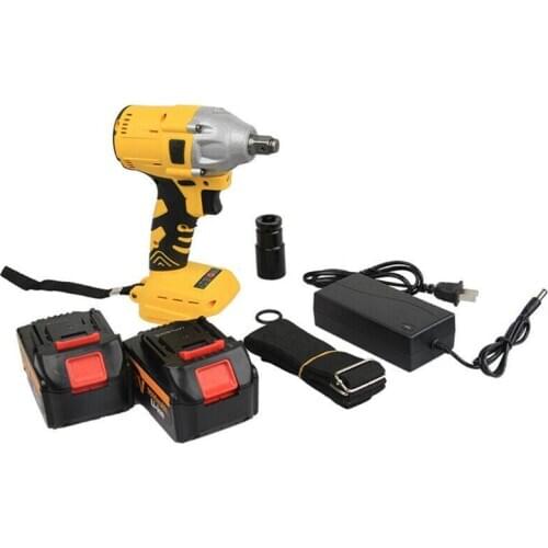 Electric Impact Wrench Power Tools Electric Brushless Cordless Impact Wrench Drilling With 2 9000mAh Rechargeable Battery Wrench