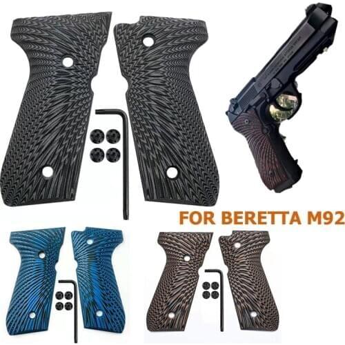 G10 Grips Beretta 92fs gripsGun Sunburst Texture Full Size 92 fs m9 92a1 96a1 92 INOX Grips Screws Included