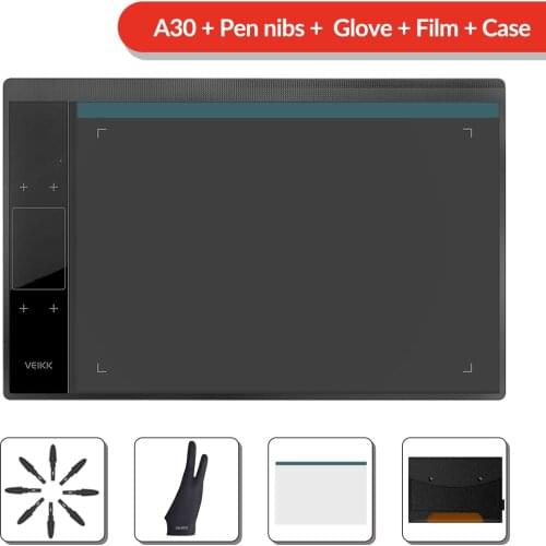 Graphic Pen Tablet VEIKK A30 Digital Drawing Tablet of Online Teaching & Learning with 8192 Levels Passive Battery-free Pen