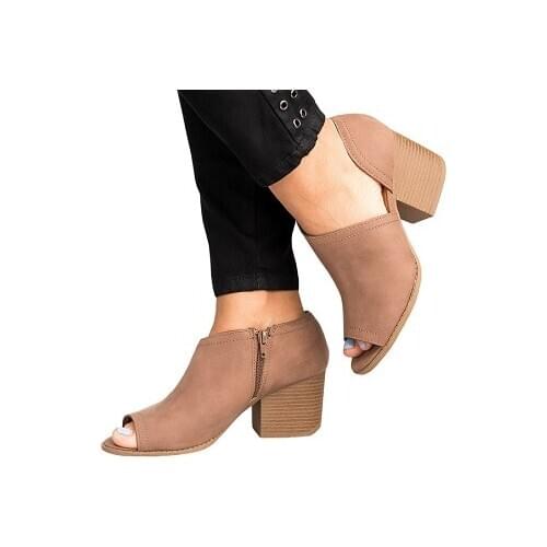 Women Platform Pumps Open Toes Women Leather Sandals High Heels Mules Wedges Shoes For Woman Escarpins Plus Size 43