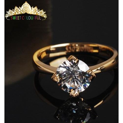 14K Gold Moissanite Diamond Ring D color VVS With national certificate MO-0H107