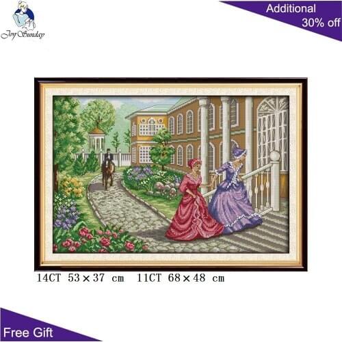 Joy Sunday Noble Woman Cross Stitch RA044 14CT 11CT Counted and Stamped Home Decoration Go Home Needlework Cross Stitch Kits