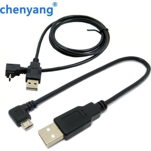 UP/Down/Left/Right Angled 90 Degree Micro USB Male to USB Data Charge Cable for Cell Phone & Tablet