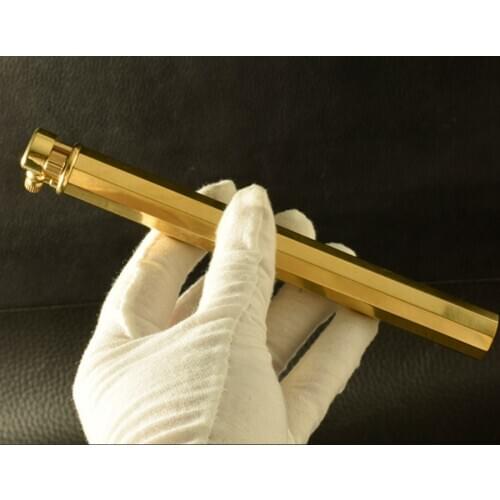 Kerosine lighter cylindrical long style creative brass special lighter cigarette accessories