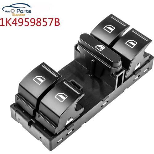 1K4959857B Electric Power Master Window Switch Button For V-W Sagitar Golf 5 Golf 6 J-etta MK5 Mk6 Tiguan Touran Passat B6 B7