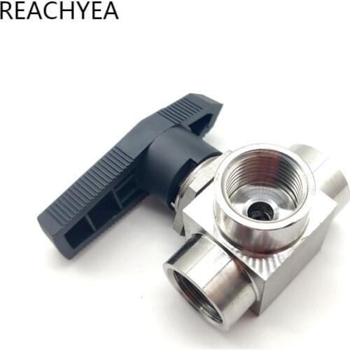 1PC Three-way Ball Valve Female Thread G1/8" 1/4" 3/8" 1/2" BSP stainless steel 304 high pressure temperature YFP-2B L