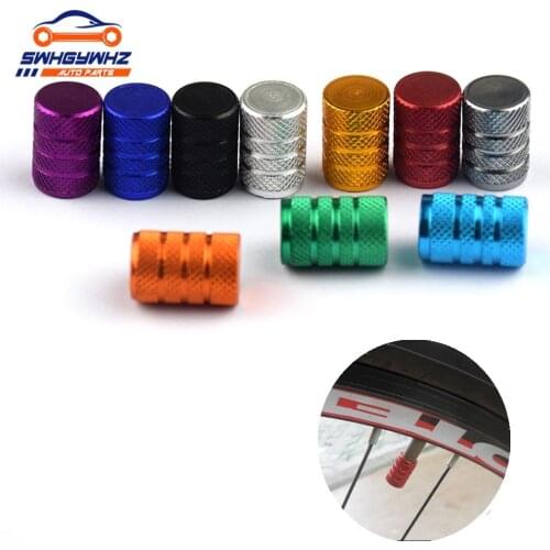 4Pcs Silver Car Tire Valve Stems Cap Knurling Style Tire Valve Cap Aluminum Tire Wheel Stem Air Valve Cap for General Motors