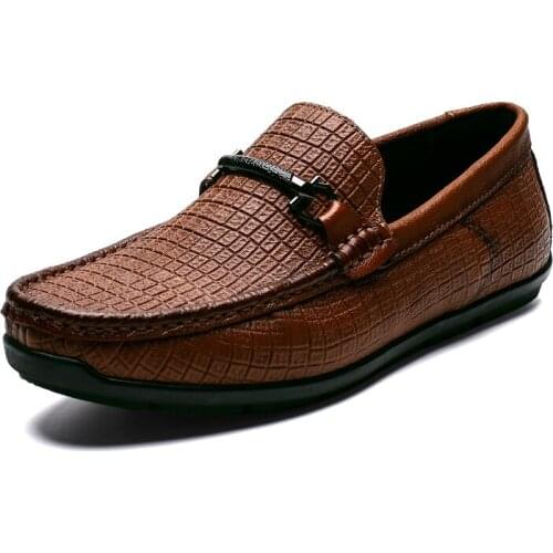 Shoes men Genuine Leather casual autumn men loafer shoes slip on male Driving shoes soft all-match cowhide breathable shoes