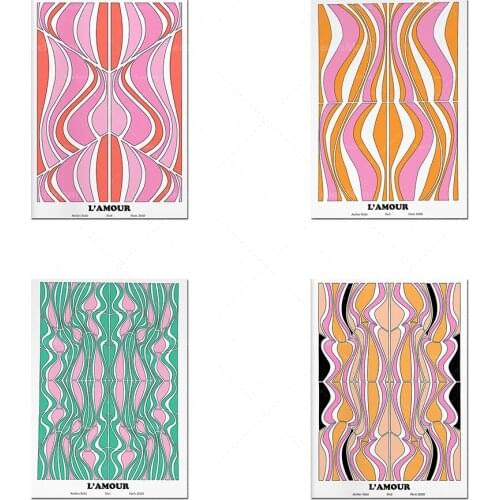 Love, 70s murals, mid-century modern, original art, art printing, Moorish art romantic decoration wall home unique gift poster