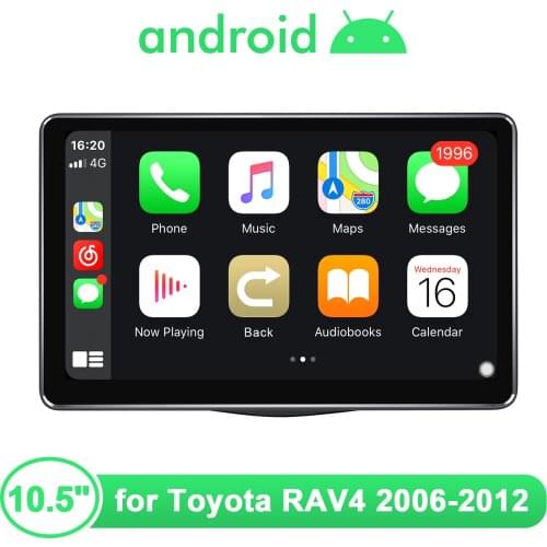 10.5"Head Unit Android 10 Car Radio Stereo Multimedia Player For Toyota RAV4 Rav 4 2006 2012 Wireless Carplay Android Auto 4G