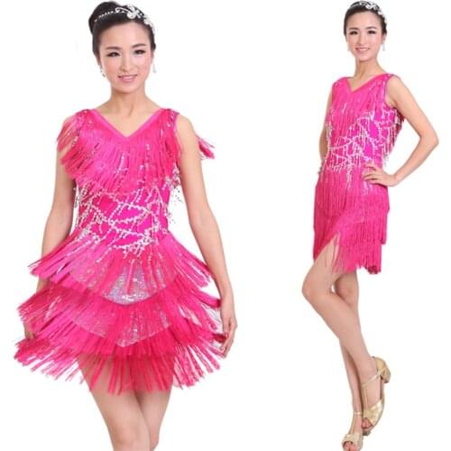 New 2019 Latin Dance Dress Women/Girls/Lady New Sexy Fringe Salsa/Ballroom/Tango/Cha Cha/Rumba/Samba/Latin Dresses For Dancing