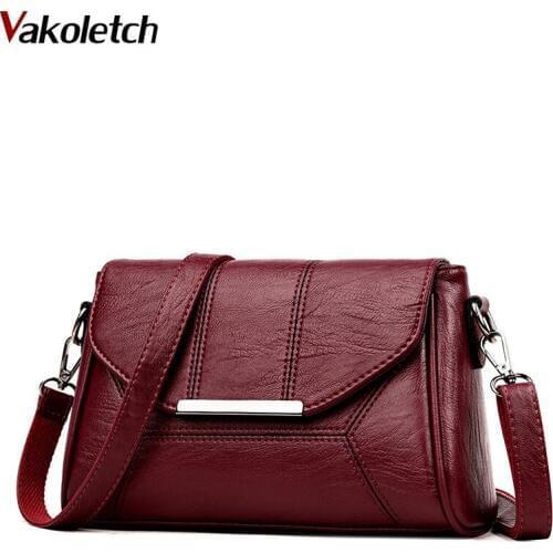 2020 New Soft Crossbody Bags For Women Pu Leather Handbags Designer Women Shoulder Bags High Quality Solid Messenger Bags KL512