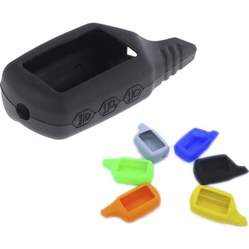 New Silicone B9 LCD Body Cover Case 2 Way Car Alarm For Starline B9 Remote Key Chain color random