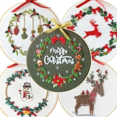 Girls DIY Needlework Christmas Kit Children Handicraft Set Craft Creativity Manual Activity Materials Supplies Gift for Adults