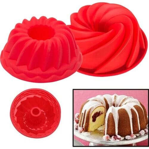 Silicone Baking Molds Cake Pan European Grade Fluted Round Bread Pie Flan Tart Mould Trays DIY Wedding Party Silicon Cake Mold