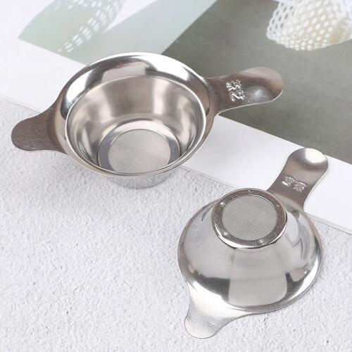 1Pcs Stainless Steel Tea Strainer Fine Mesh Chinese Kungfu Tea Leaf Funnel Filter