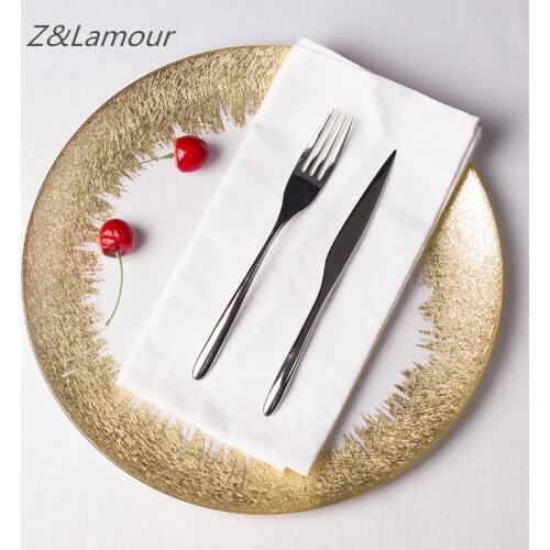 European-style glass fruit plate for wedding preparation charger