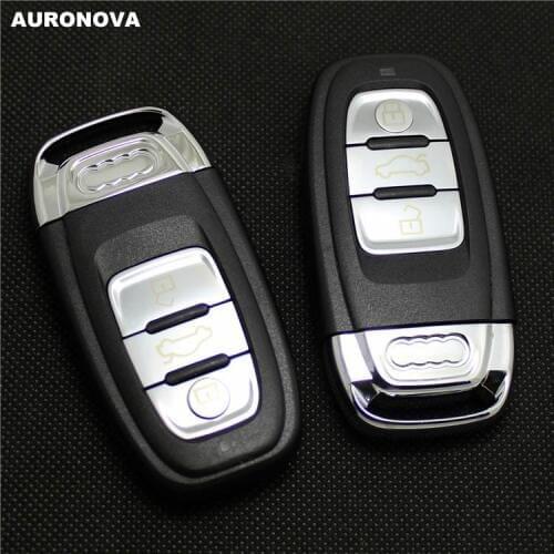 AURONOVA New Smart Key Shell for Audi A4 A5 A6 S4 S5 Q5 SQ5 2007 2008 2009 2010 2011 2012 2013 3 Buttons Remote Car Key Case DIY