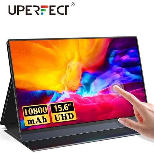 UPERFECT Built-in 10800mAh Battery 15.6inch Portable Monitor Touchscreen IPS 1080P FHD HDR Gaming Display USB C HDMI