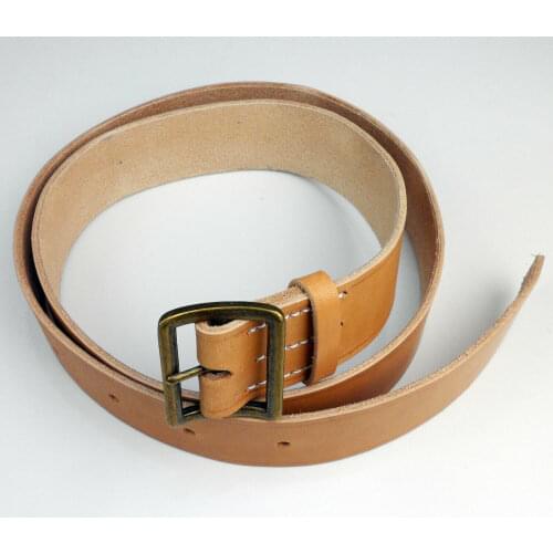 WWII Japanese Army Type 38 Soldiers Field Combat Leather Belt Copper Buckle Military War Reenactments