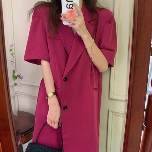 Alien Kitty 2021 Office Lady Blazers Dress Slim High Quality Summer Short Sleeves Solid New Femme Party Mini Dresses Vestidos