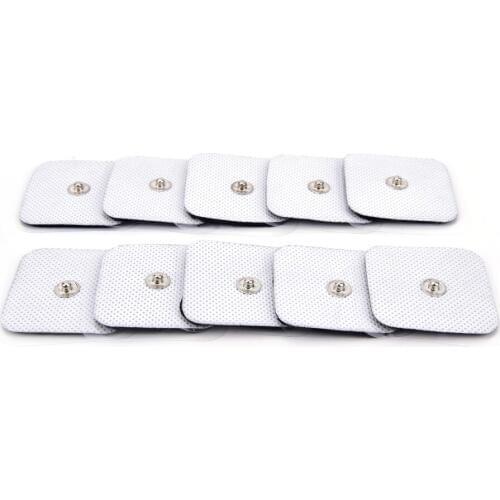 10Pcs/lot Electrode Pads Tens Electrodes for Tens Digital Therapy Machine Massager 4*4cm Nerve Stimulator