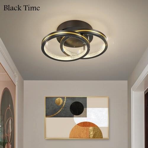 Decor LED Chandeliers Black&Gold Chandelier Lamps for Living Room Bedroom Dining Room Kitchen Light Home Indoor Lighting Lustres