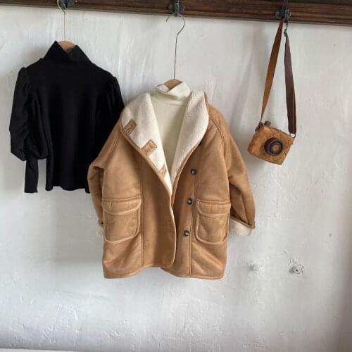 2021 new girls boys hooded thicken coat winter cotton fashion full sleeve kids jacket 1-7 years