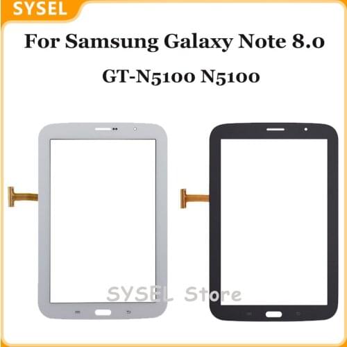 For Samsung Galaxy Note 8.0 GT-N5100 N5100 Touch Screen Digitizer Panel Glass Sensor Black White