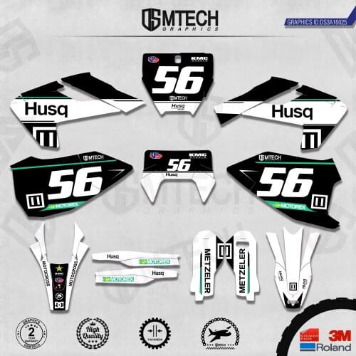 DSMTECH Customized Team Graphics Backgrounds Decals 3M Custom Stickers For TC FC TX FX FS 2016-2018 TE FE 2017-2019 025