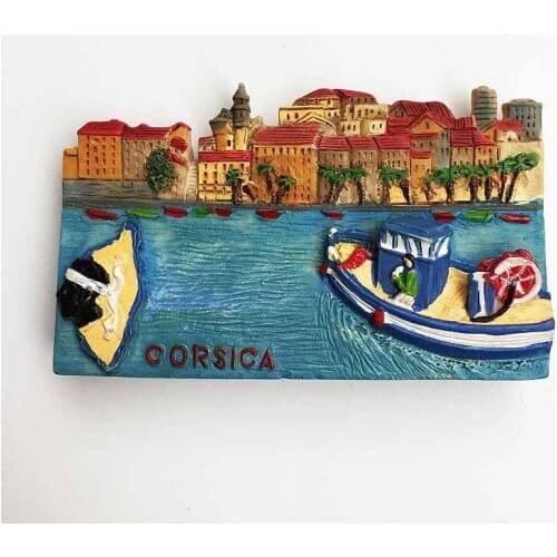 France Fridge Magnets Napoleons Birthplace Corsica Landscape Tourist Souvenir Magnetic Refrigerator Stickers Home Decor Gifts