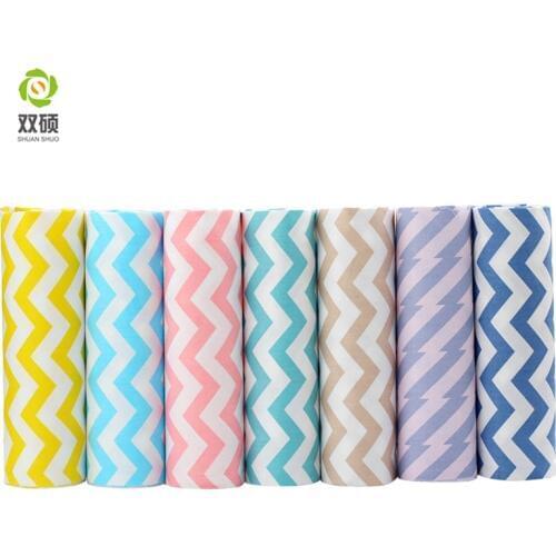 Shuangshuo Color stripeTissus Cotton Fabric Patchwork Fabric Fat Quarter Bundles Fabric For Sewing Doll Cloths 40*50cm 7pcs/lot
